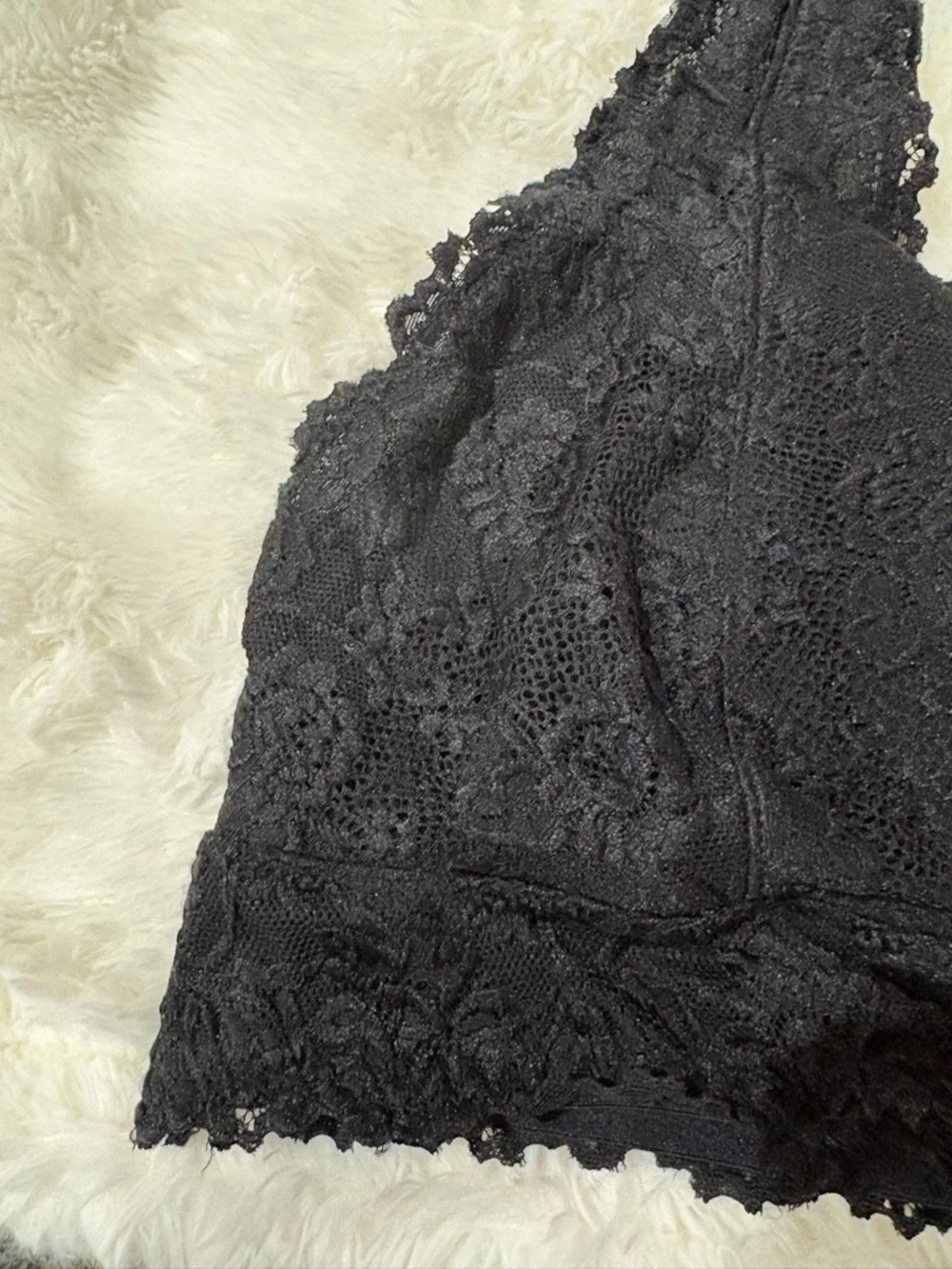Lace Halter Bralette in Black - Women Intimates